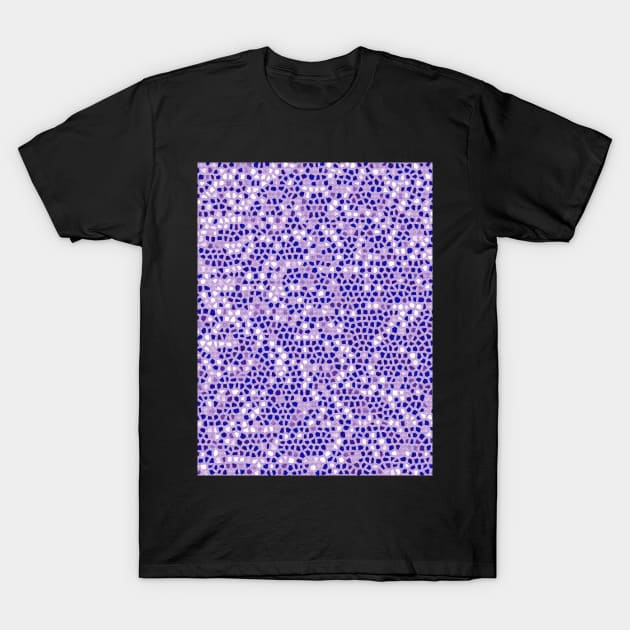 Purple White Abstraction Stain Glass Grid Art T-Shirt by Neil Feigeles